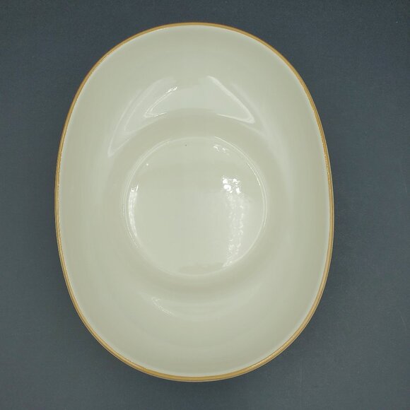 Pfaltzgraff Canyon Ridge Oval Serving Bowl Tan Pedestal Vegetable Serving Bowl - Picture 3 of 8